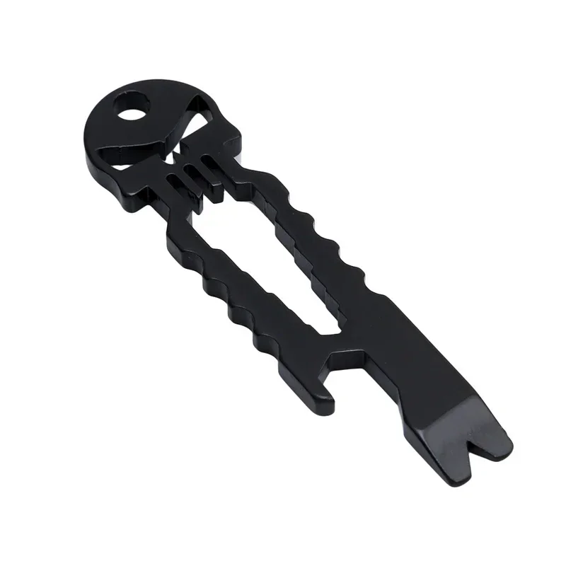 Acciaio inossidabile Tactical EDC Portable Pocket Multi-tool Skull Crowbar portachiavi Mini apribottiglie chiave strumento multifunzionale