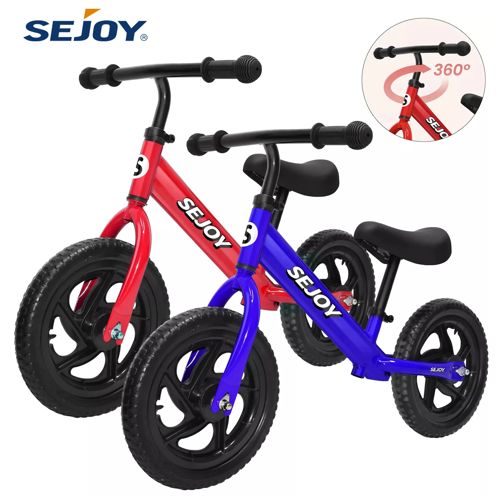 SEJOY 12" Sport Bike For Children No Pedal Balance Bicycle 2-6 Years Kids Toddler Training