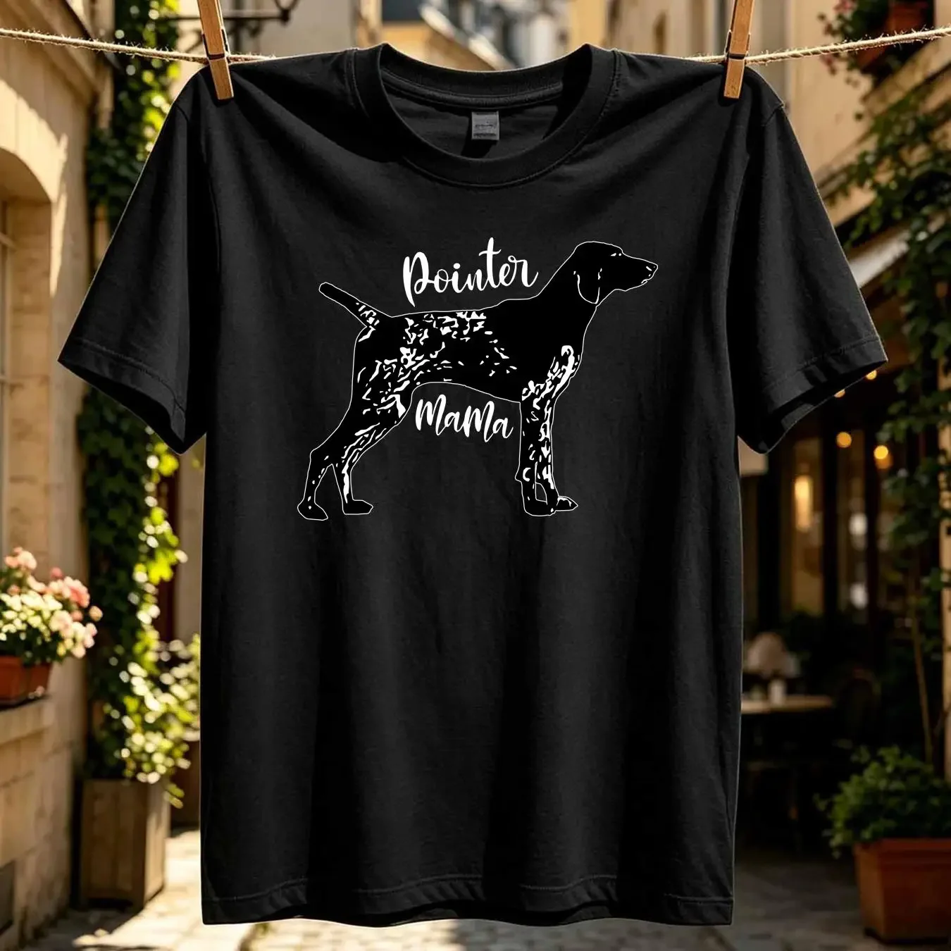 washed T Shirt German Shorthaired Pointer tee GSP Dad or Mom Dog clothing long short sleeves vintage Washed Versatile Soft