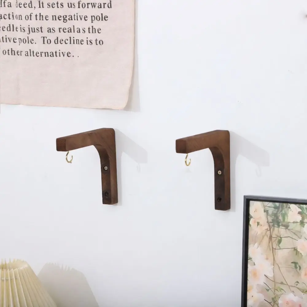 Wall Hanging Wooden Shelf Organizer Decorative Storage Rack For Bedroom Bathroom Living Room Plant Display Stand