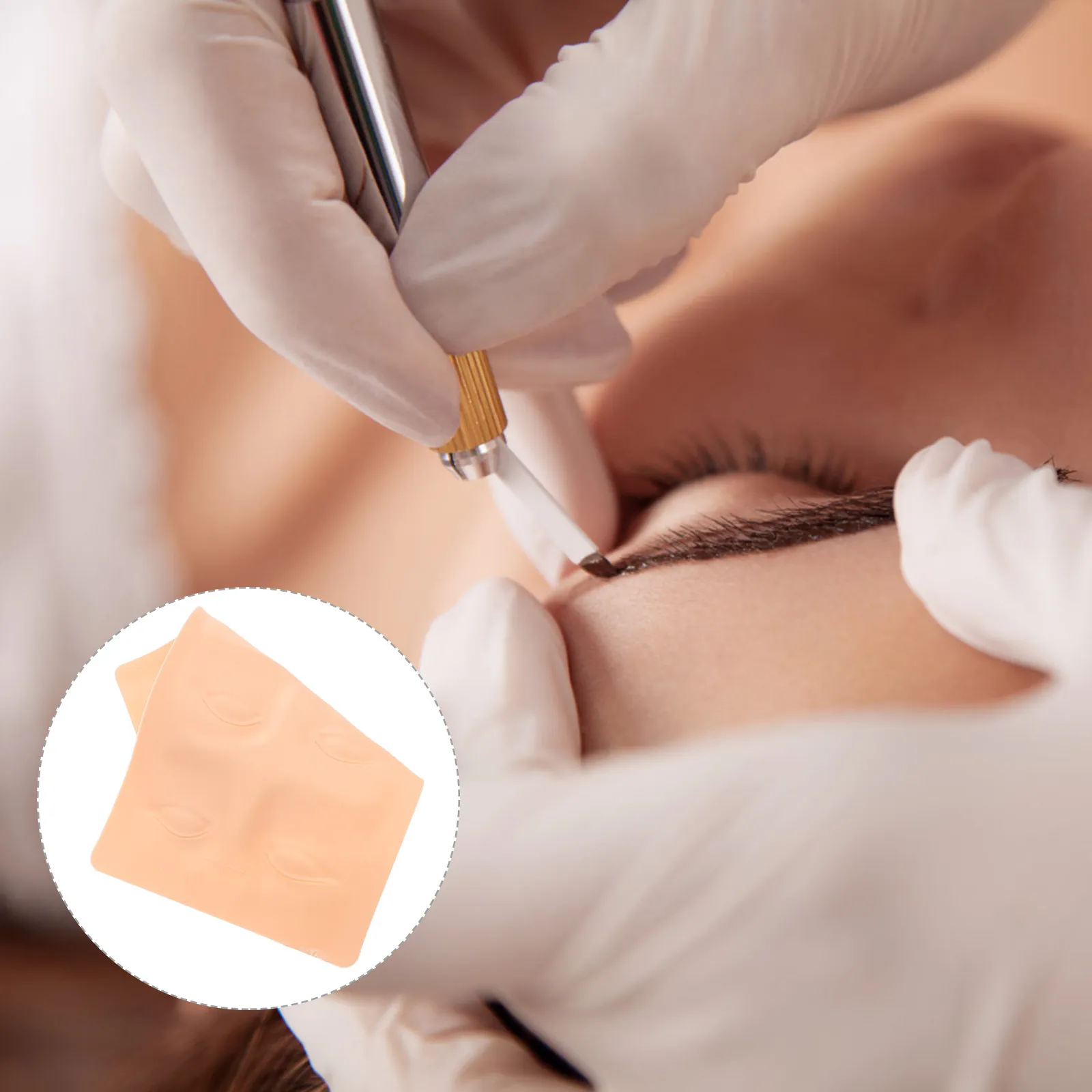

3D Tattoo Practice Skin for Eyebrows Microblading Permanent Silicone Practice Skin Smooth Thin Elastic Feel Accurate Depth