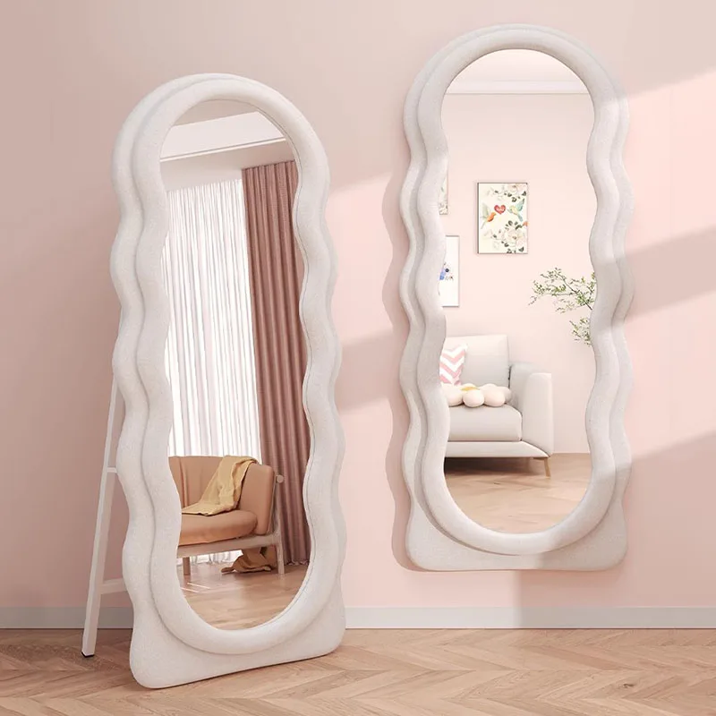 Girls Bathroom Mirrors Makeup Irregular Nordic Luxury Bedroom Mirrors Living Room Large Espelho Grande Para Quarto Bedroom Decor