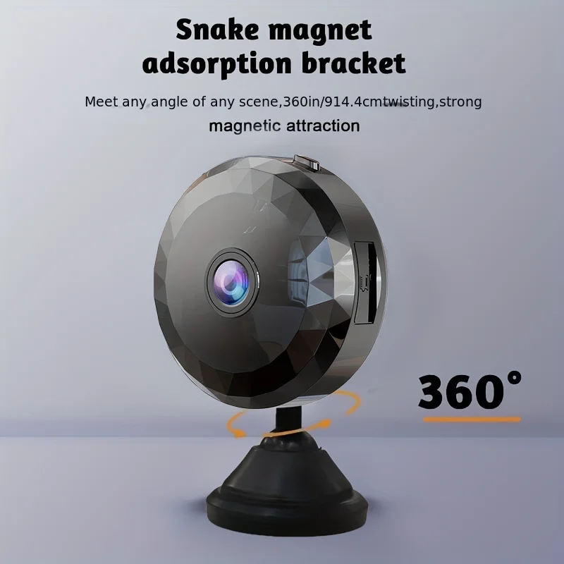 Mini home wireless surveillance camera USB charging remote access cloud storage memory card compatible with security system