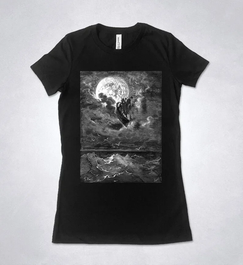 Gustave Doré - The Adventures of Baron Munchausen t-shirt, Gustave Dore engraving, Gustave Dore t-shirt, Dore book illustration