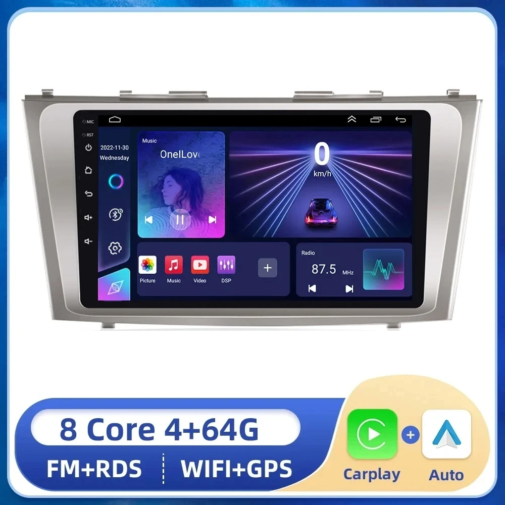 

Wireless Carplay Radio For Toyota Camry 2006-2011 Car Radio Multimedia Video Player Navigation stereo GPS Android No 2 din dvd