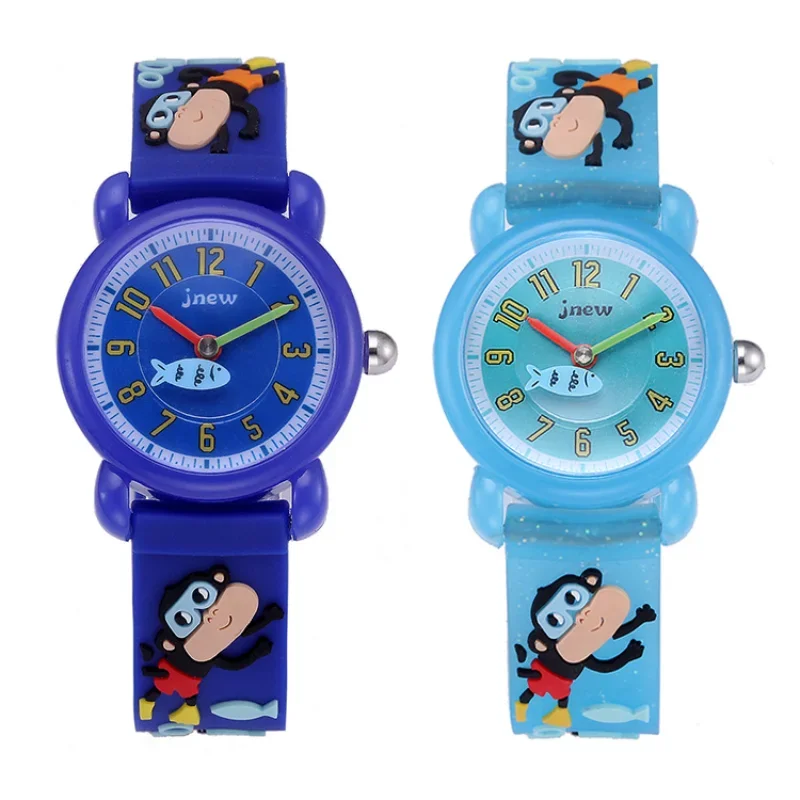 New Colorful 3D Monkey Kids Watch for Boys Girls Cute Cartoon Toddler Watches for Children Silicone Waterproof Wristwatch Gifts