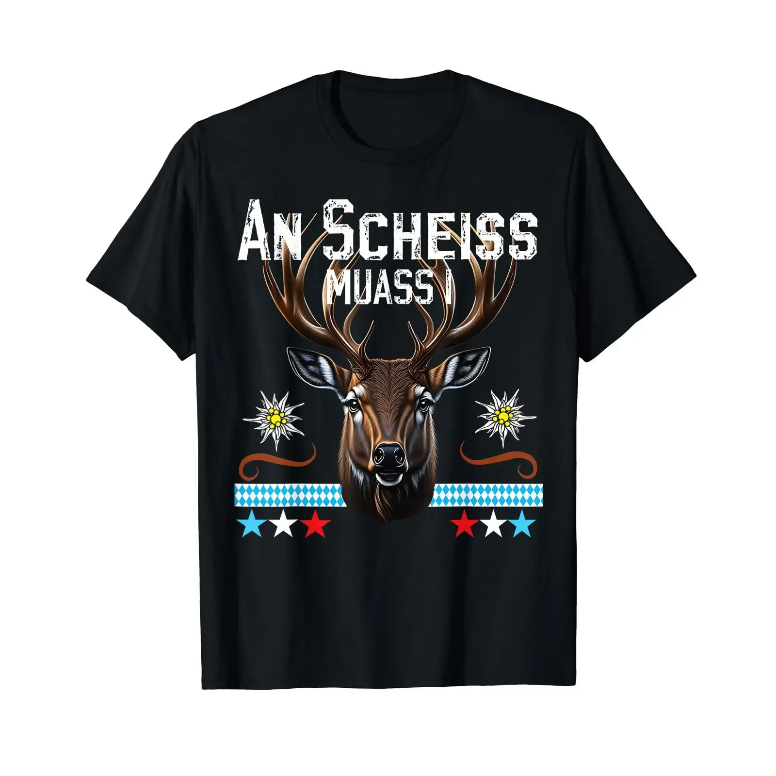 An Scheiß muass i Trachten Grantler Herren Damen T Shirt vintage Washed Breathable streetwear Comfortable graphic Versatile