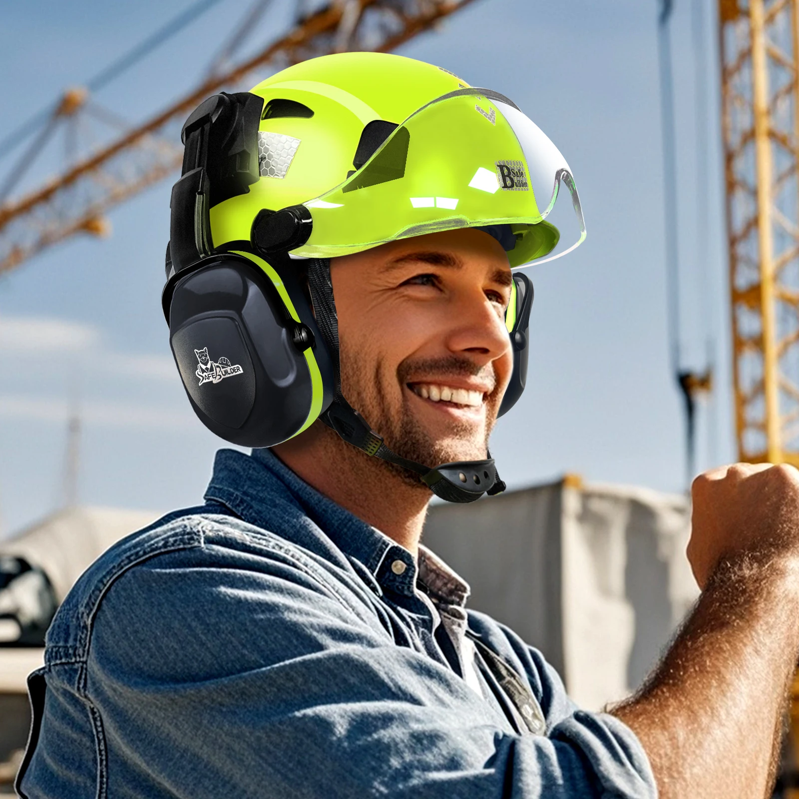 Cache-oreilles pour casques durs adaptés, Protection auditive à réduction de bruit, cache-oreilles amovibles pour casque