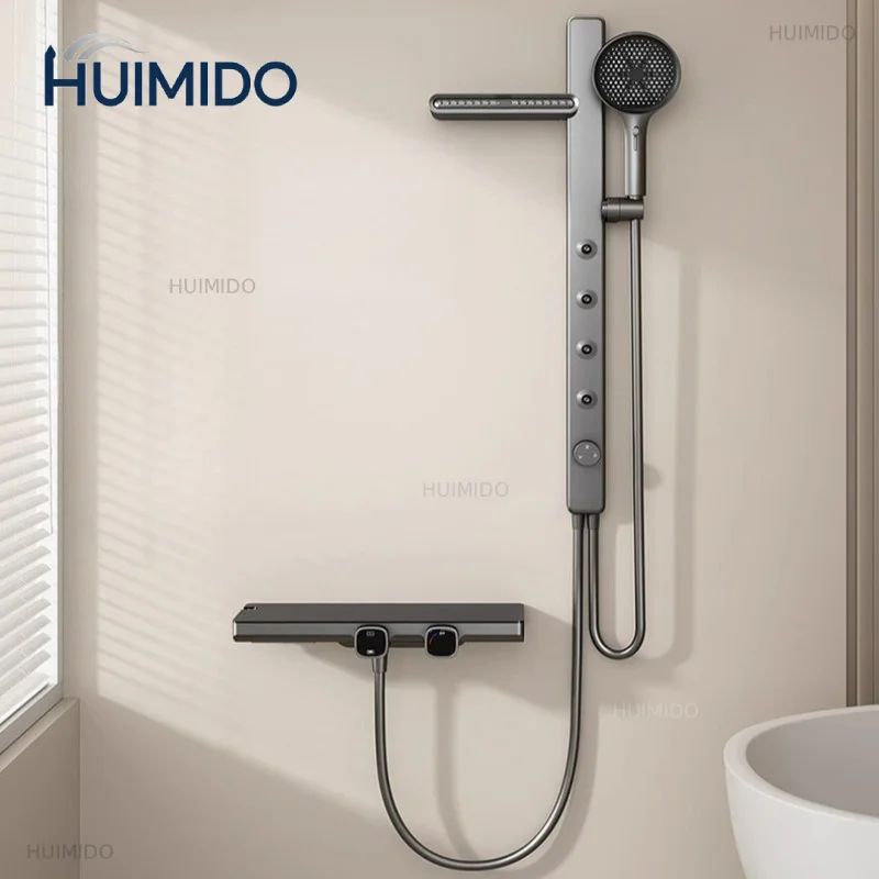 Home Bathroom Thermostatic Simple Shower Trim System Waist Spray Simple Knob Operation Shower Set Durable Bathroom Fixture