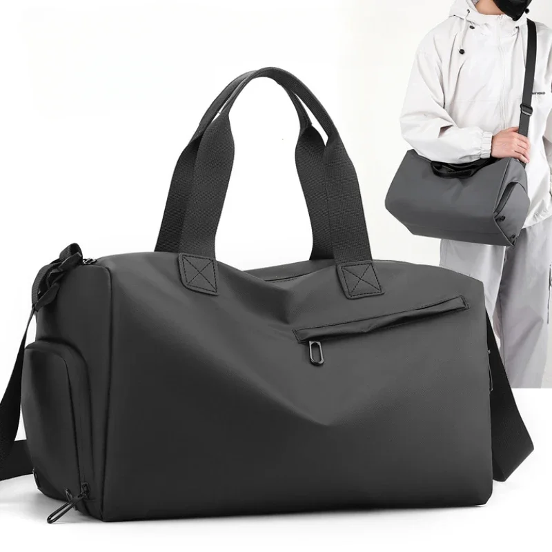 

Zipper Large Capacity Oxford Travel Bags Solid Fitness Bags Thickened Fabric High Capacity Waterproof Luggage Sports Bags