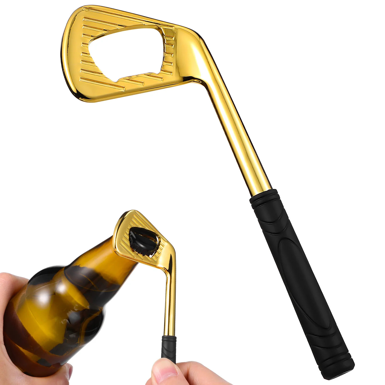 

Golf Bottle Opener Metal Copper Beverage Opener Kitchen Gadget Bartender Tool Bottle Cap Lifter Unique Gift for Golf