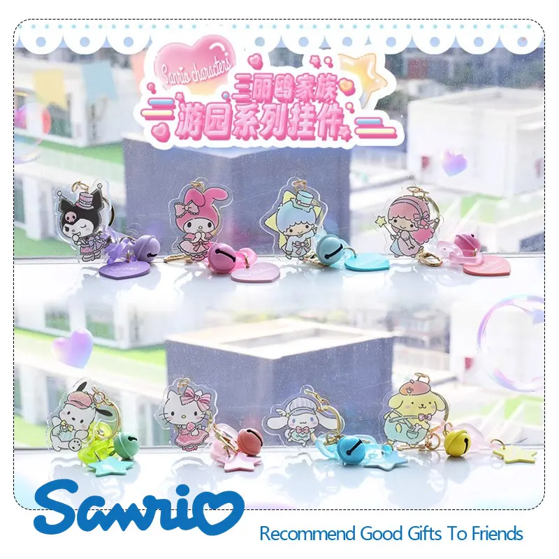 

Sanrio брелок для ключей с мультяшными животными Kuromi Hello Kitty Cinnamoroll Melody