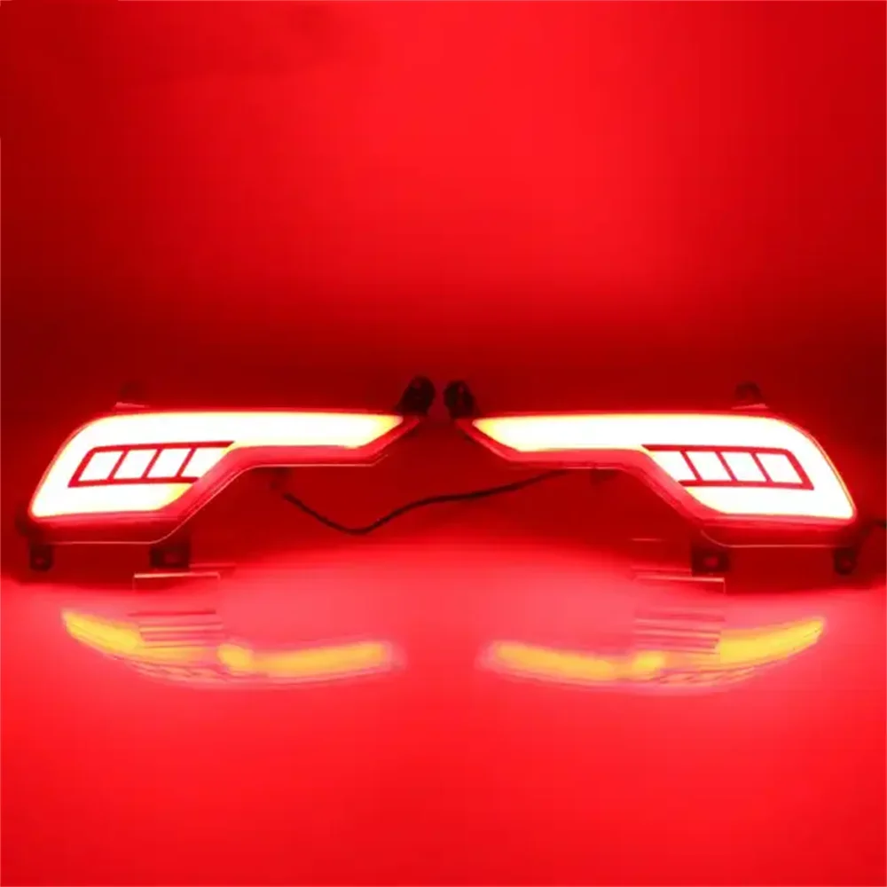 For Hyundai Santa Fe/IX45 2016 2017 Car LED Tail Light Reflector Rear Bumper Light Fog Lamp Stop Brake Light