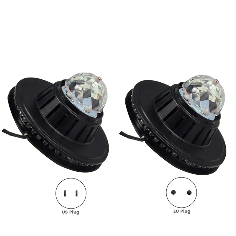 ไฟดิสโก้ขนาดเล็ก15W 48LED RGB ตกแต่งเวทีปาร์ตี้ในบ้านแสงไฟหลังติดผนังแสงเลเซอร์แสงสีเพลง