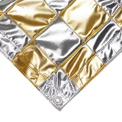 8'x8' 8x8ft 2.4x2.4m Silver/Gold Checkerboard Lame Reflector /Overhead Butterfly