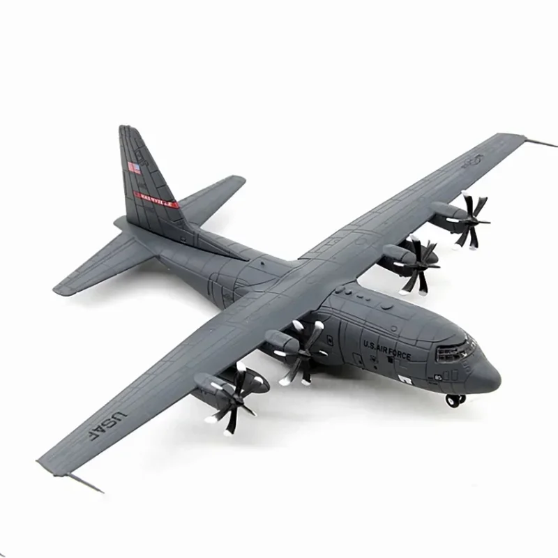 Diecast  Scale  1/200 US Air Force C-130H Hercules Transport C130 Finished Alloy Aircraft Model Display Collectible Toys Gifts