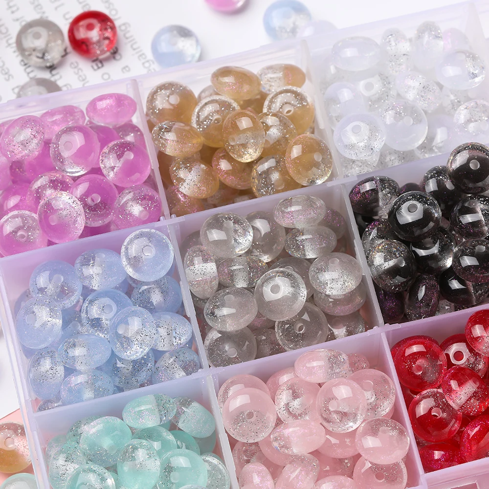 10pcs 6*10mm Resin Colored Abacus Shaped Beads Loose Spacer Beads for Jewelry Making DIY Bracelet Necklace Charms Accessories