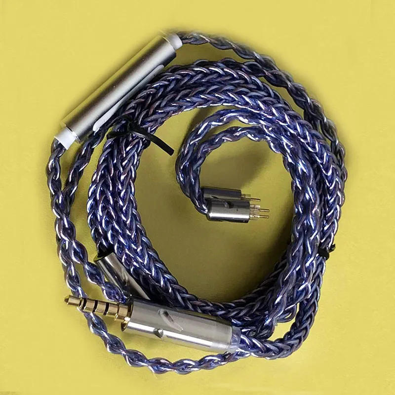 8-ядерный кабель для наушников A2DC QDC IE80 IE400 MMCX 0,78 2Pin 2,5/4,4/3,5 мм, дополнительное освещение для микрофона, кабель для iPhone DIY