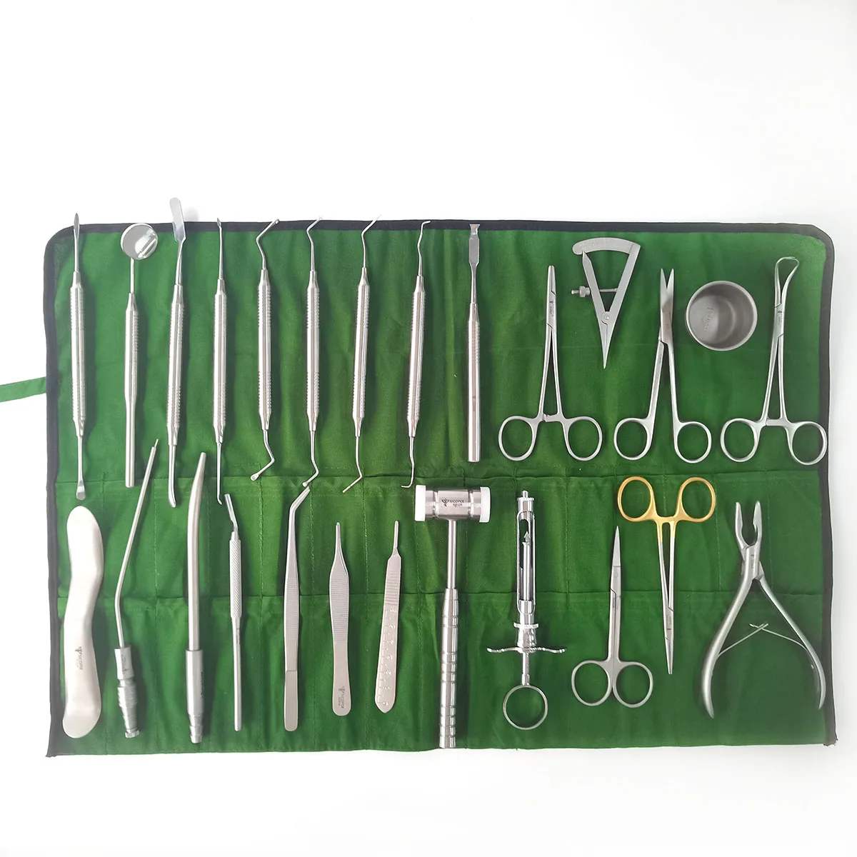 26pcs Dental Implant Tools Instrument Kit Bone Biting Forceps Bone Hammer Periosteum Separator Probe Intraoral Surgical Kit