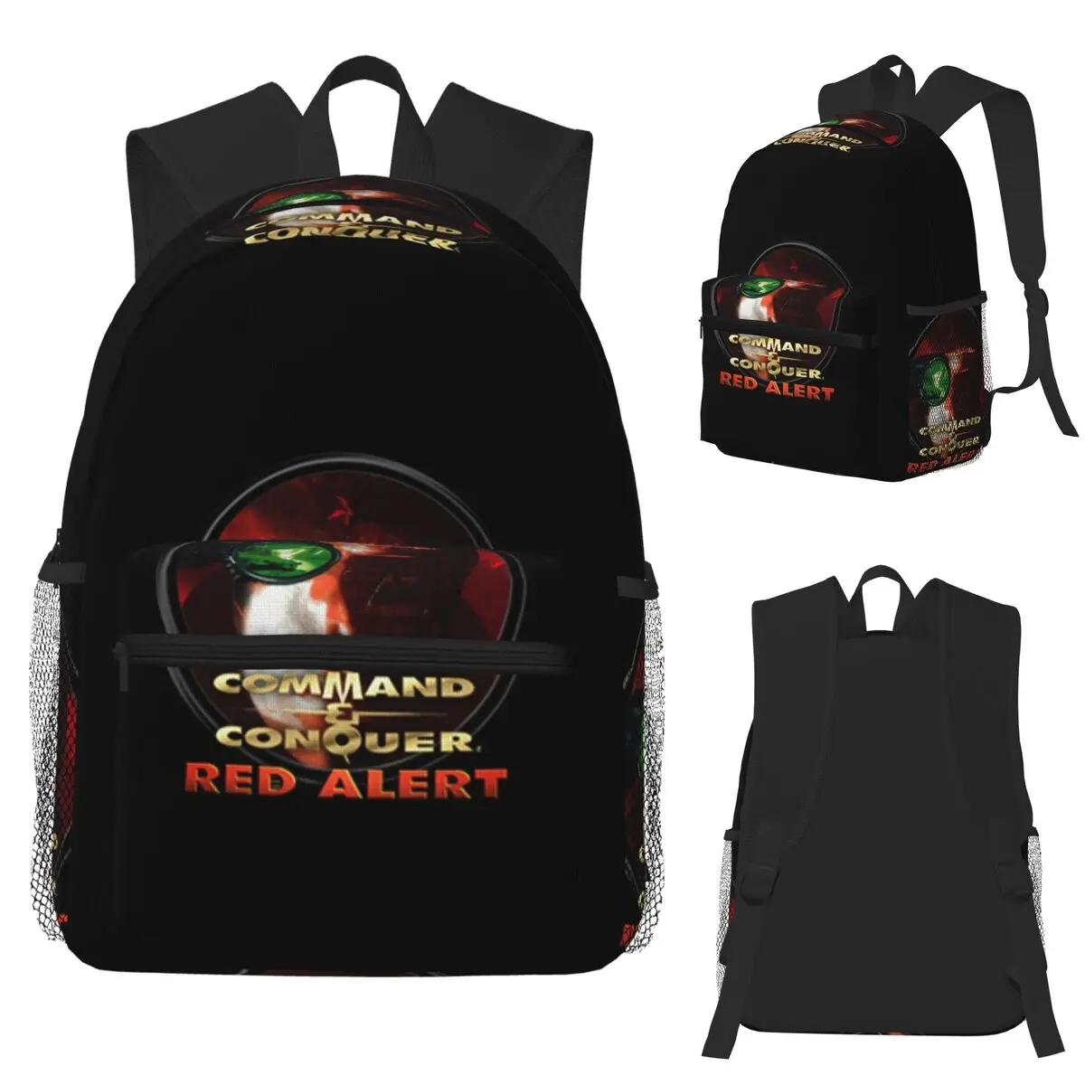 Red Alert Logo Student Backpack School Bag Hiking Travel Daypack for Boys Girls Bookbag Shoulder Bags