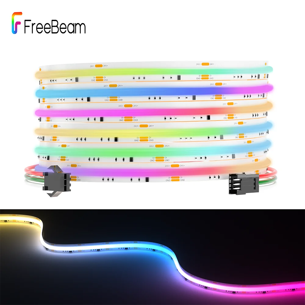 

Адресная светодиодная лента RGB 12 В 24 В WS2811 SPI RGB IC Светодиодная лента Dream Color Высокогибкая светодиодная лента COB 720 светодиодов/м