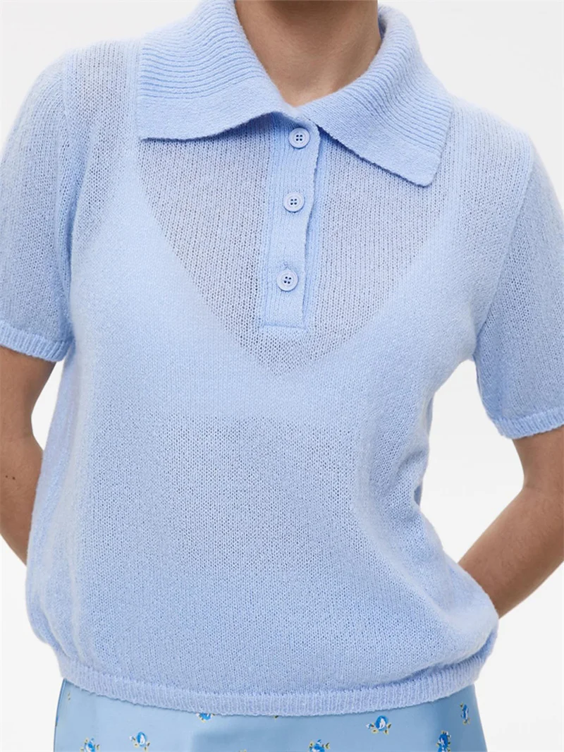 

Однотонная футболка с полыми лацканами, женские трикотажные футболки с короткими рукавами, женские простые короткие топы, женская летняя уличная одежда, уличная одежда