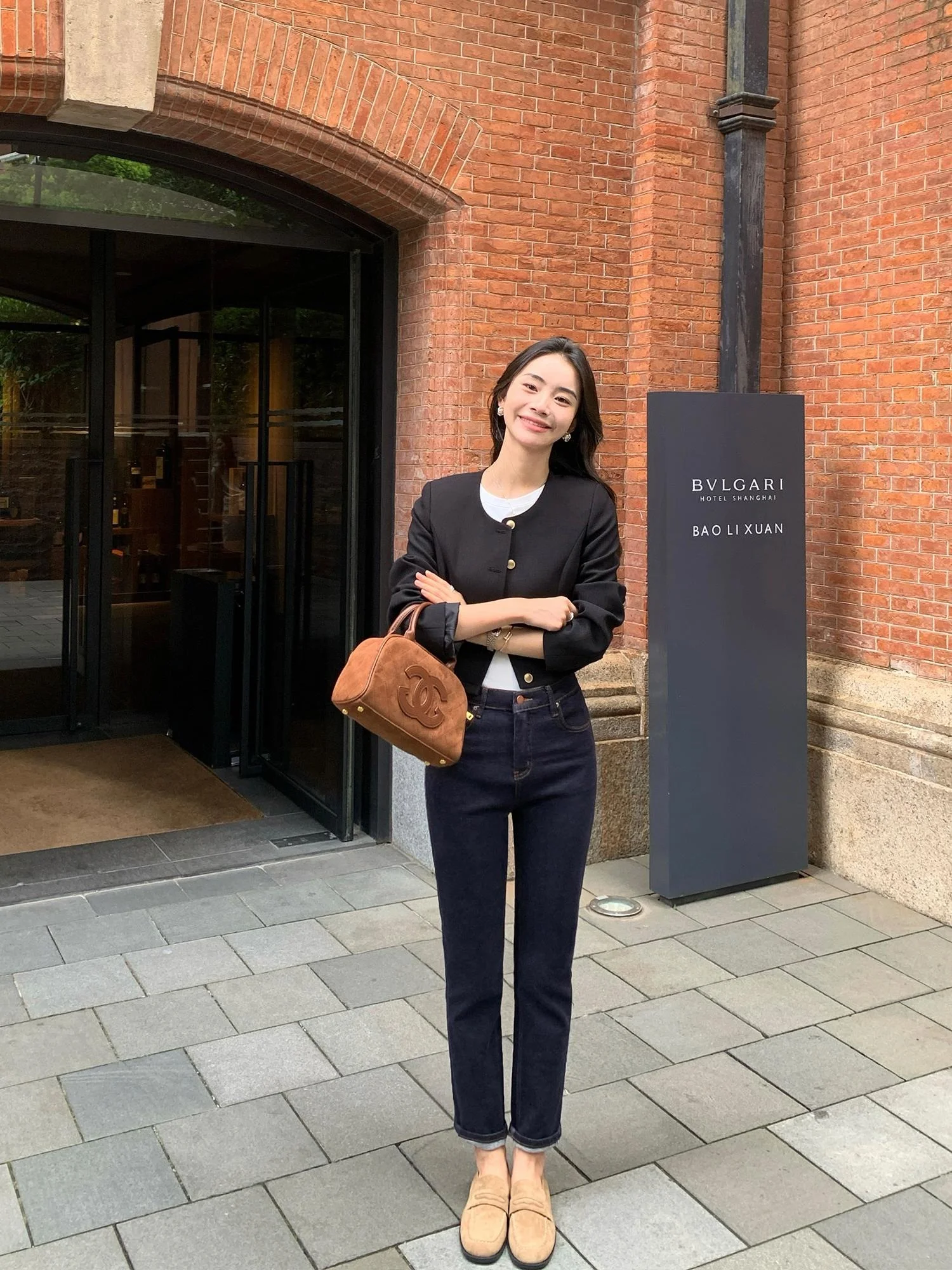 

Темно-синие эластичные утягивающие джинсы с высокой талией и девятью точками, женские осенне-зимние модные пумушевые облегающие джинсовые брюки Bootcut