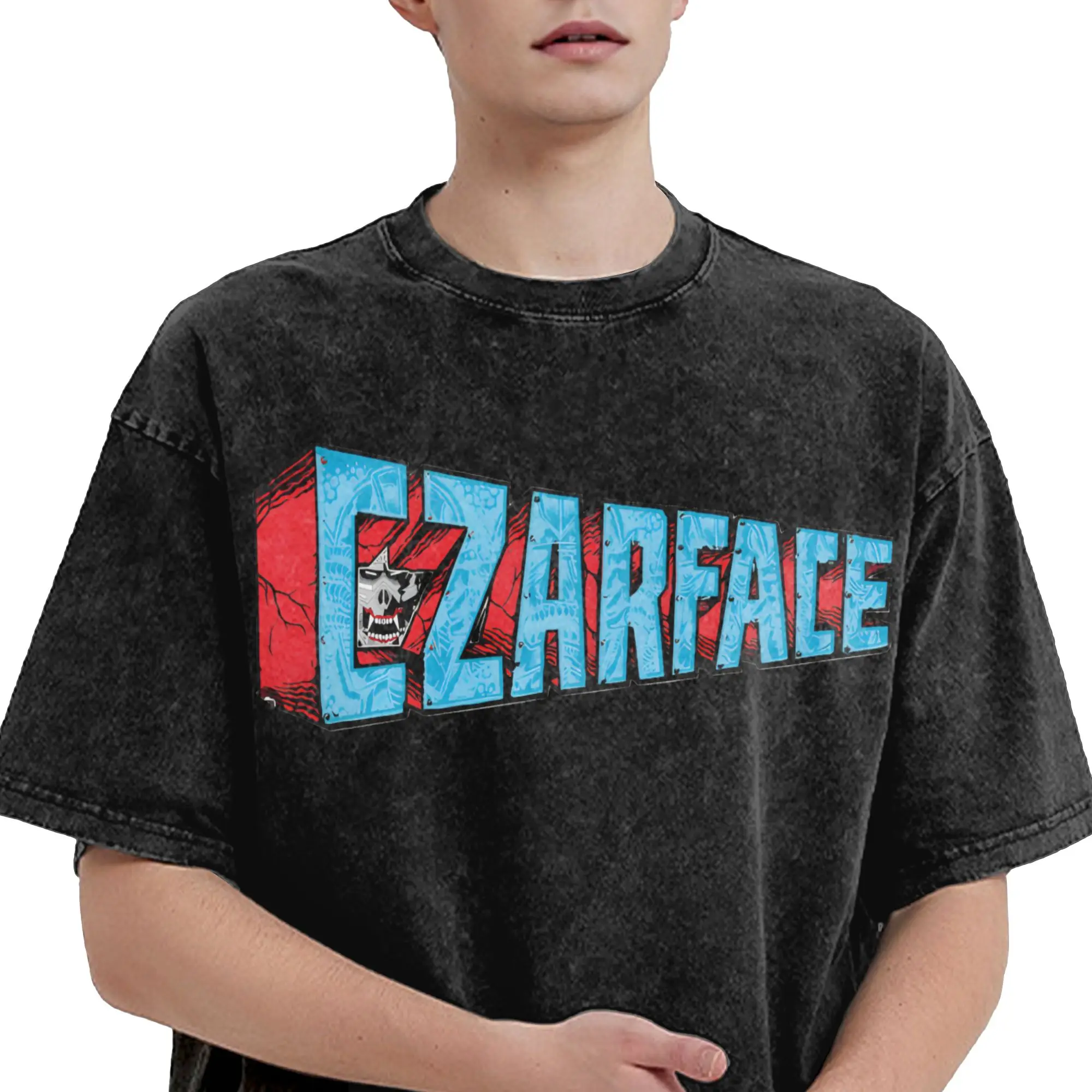 Summer Czarface  Washed Shirts Outfit Oversize T-Shirts  for Men Women Tees