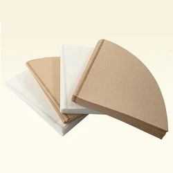 Coffee filter paper V&60 Hand punch V-shaped conical filter paper drip filter screen imported American coffee wood pulp