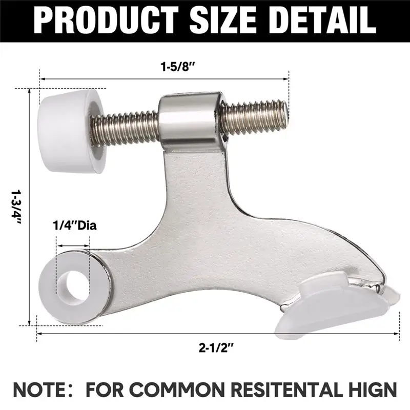 20 حزمة المفصلي دبوس الباب توقف الساتان نحى الباب سدادة قابل للتعديل الثقيلة المفصلي الباب سدادة مع المطاط الوفير نصائح سريع-