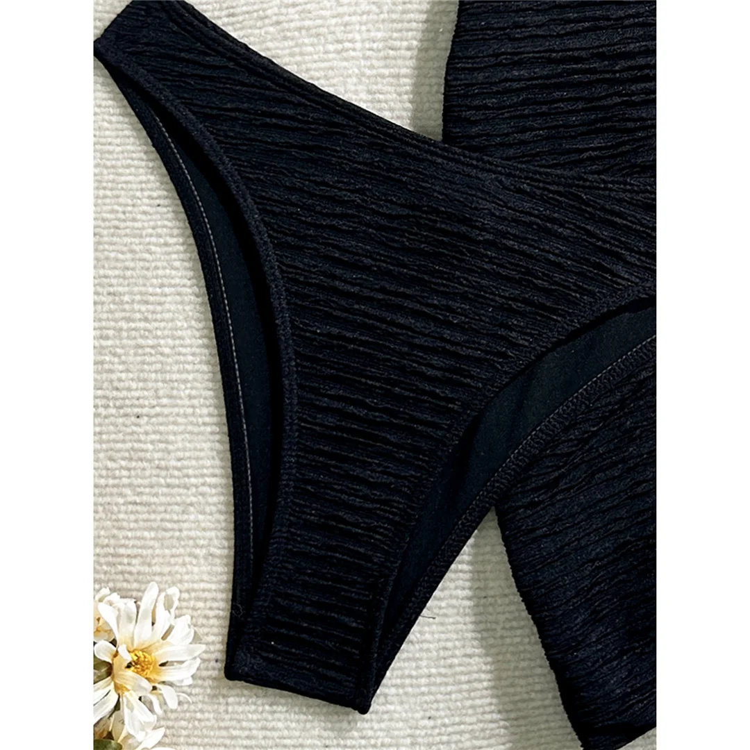 3-teiliges Set mit Sarong, Metallstern-Halterneck-Bikini, Damen-Badeanzug, Damen-Badebekleidung, dreiteiliges Bikini-Set, Badeanzug, Badebekleidung, Schwimmbekleidung V7042 – Detail 19