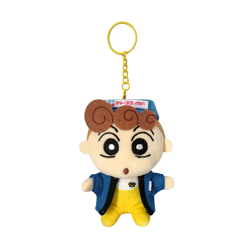 Crayon Shinchan Pirate Style Plush Pendant Soft Fluffy Bag Charm Anime Mini Doll Suitable for Claw Machine Collection Gifts