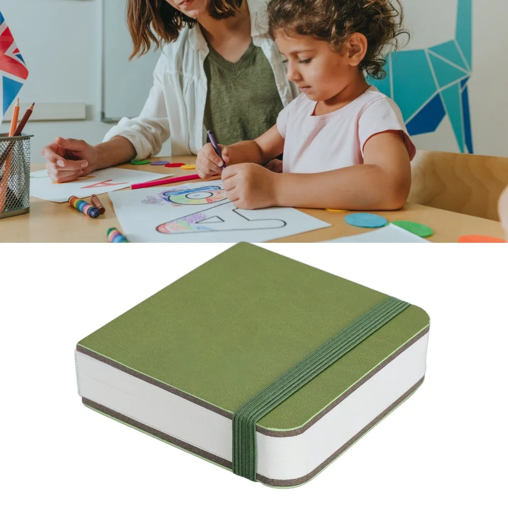 2pcs Compact Portable Size Watercolor Sketchbook Hard Cover Blank Pages Watercolor Journal Travel Journal Outdoor Sketching