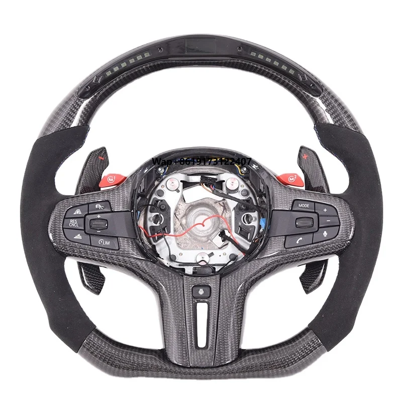 

Руль автомобиля с LED-подсветкой и карбоновыми вставками для G30 G20 G01 G02 G05 G06 G07 M4 M5 F90 M8 X3 X4 X5 X6 F40 F44 F97 F98 F95 F96 G11 G12