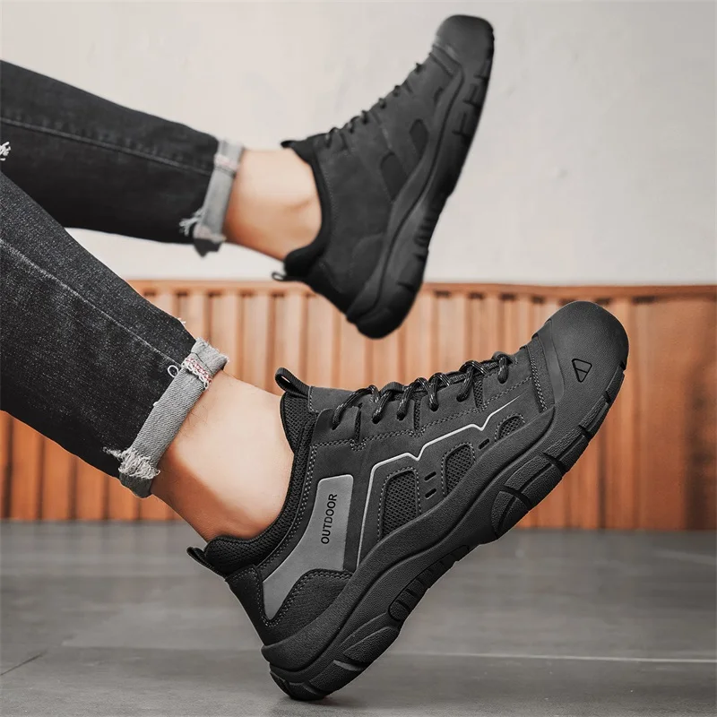 

Spring And Autumn Outdoor Men'S Mountaineering Shoes Breathable And Anti Slip Sports Shoes Lightweight And Durable Casual Shoes