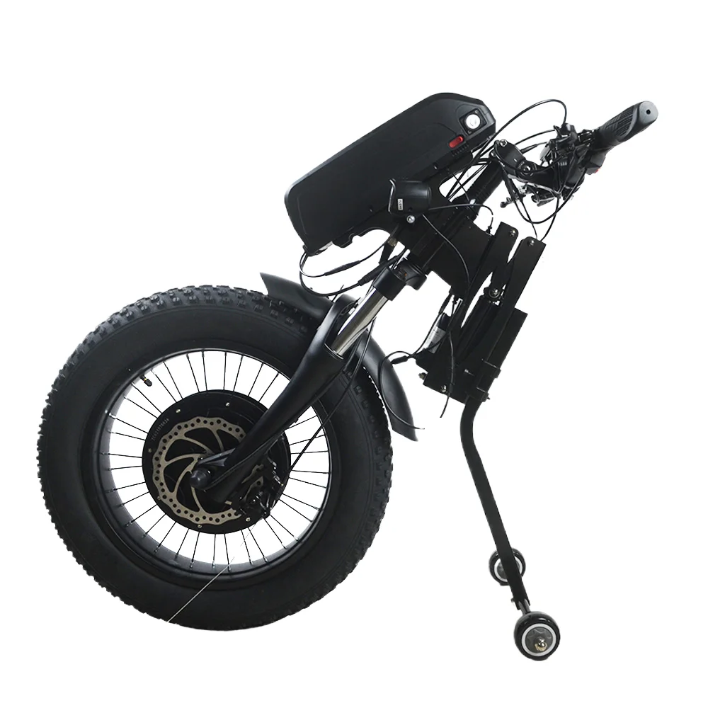 Quick Delivery Hand Pedal Wheelchair Bike Wheelchair Electric Handcycle Kit 350W 500W 16inch Electric Wheelchair Handcycle