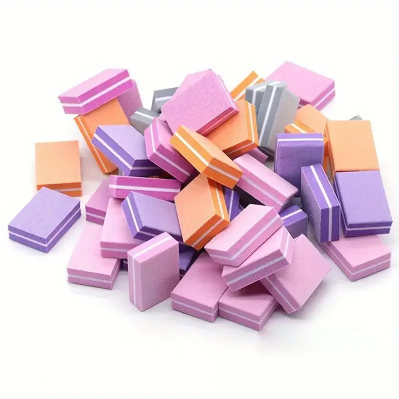 10 szt. Kostek papieru ściernego EVA, mini dwustronne bloki do szlifowania paznokci do manicure i pedicure, polerowane gąbki do zdobienia paznokci.