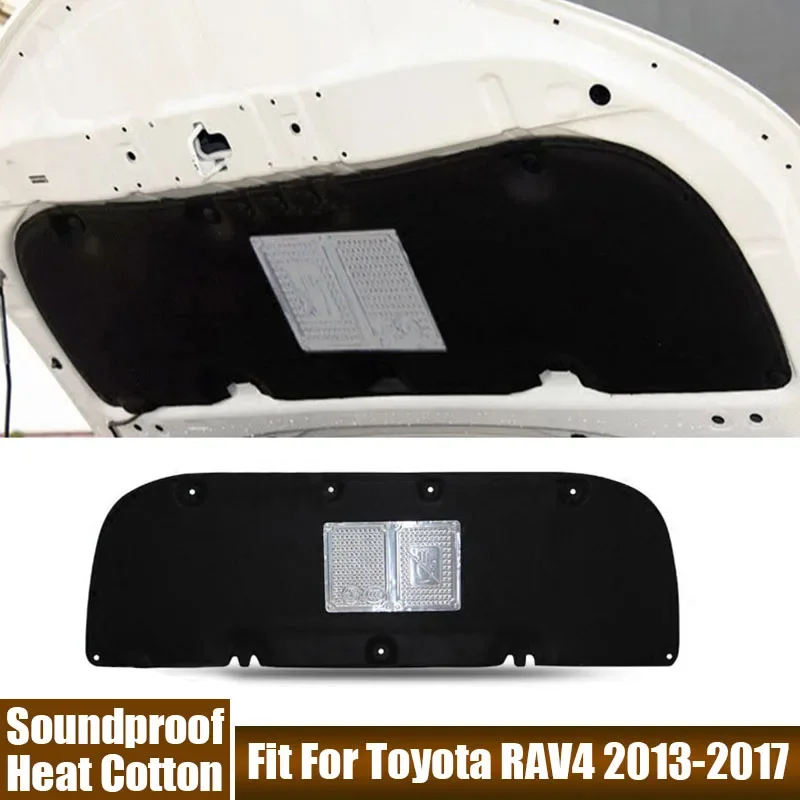 Car Accessories Hood Engine Soundproof Heat Insulation Cotton Pad For Toyota RAV4 2013-2017 Aluminum Foil Soundproof Mat Cover