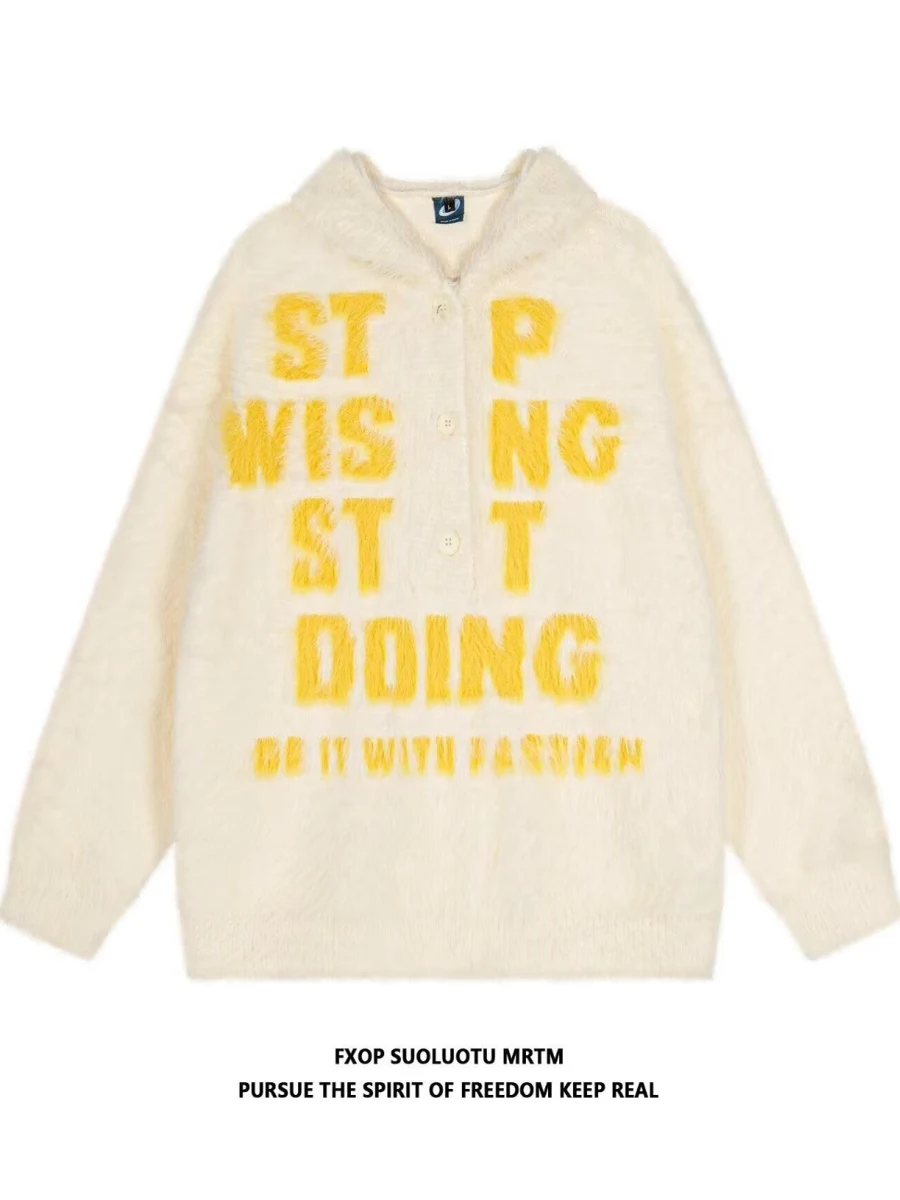 

Мужской вязаный кардиган с V-образным вырезом на осень-зиму, повседневный, свободного кроя, с длинными рукавами, дышащий, из полиэстера