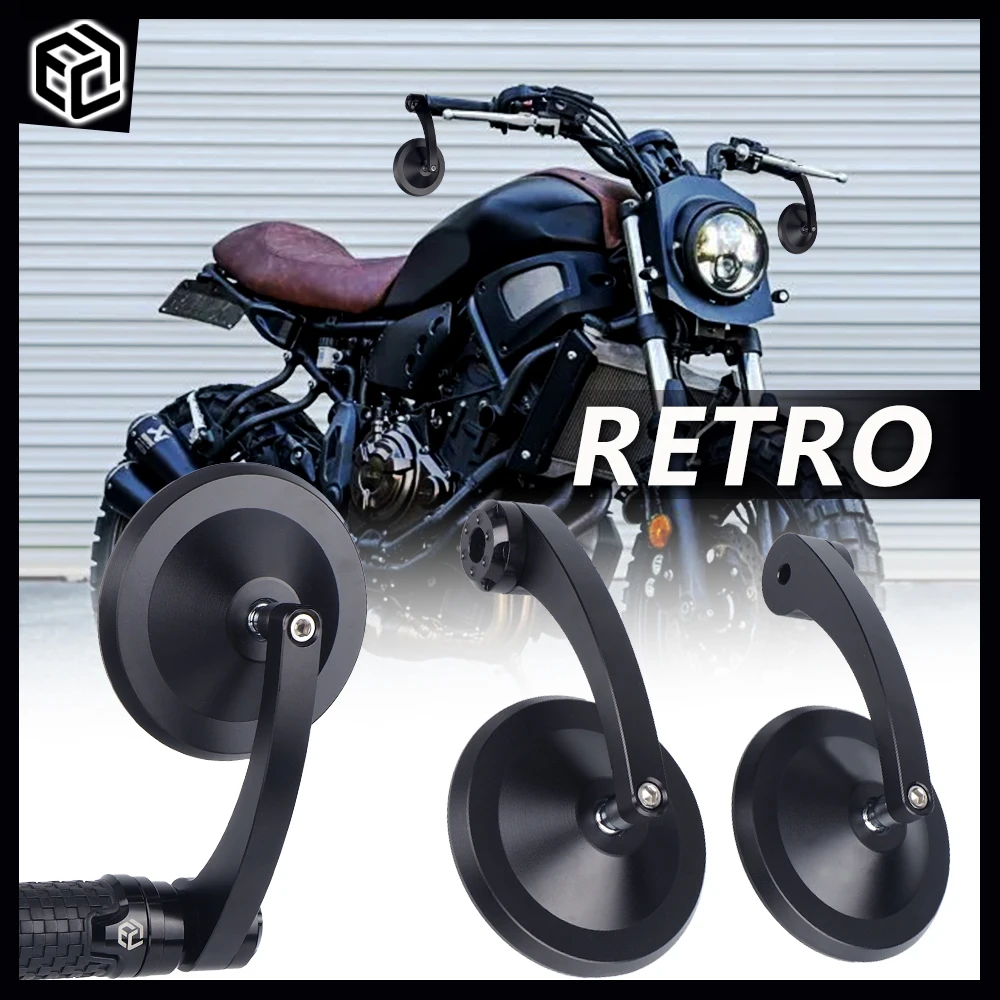 

For XSR700 Motorcycle Accessories Retro Bar End Rearview Mirror CNC Vintage Handle Mirror For Yamaha XSR900 XV950 Bolt950