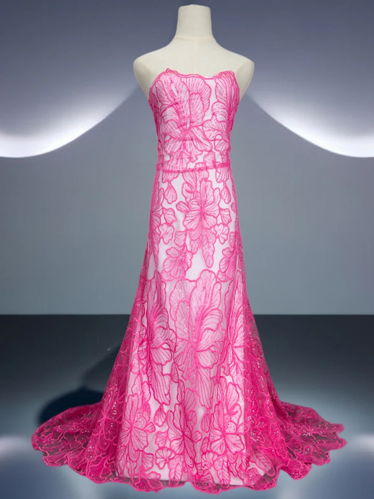 

SJD LACE French Mesh Lace Fabric with Sequins 2023 High Quality African Tulle Lace Fabric for Wedding Party Dresses Sewing A3367