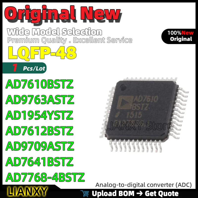 1pcs LQFP-48 AD7610BSTZ AD9763ASTZ AD1954YSTZ AD7612BSTZ AD9709ASTZ AD7641BSTZ AD7768-4BSTZ AD7656A-1BSTZ New Original