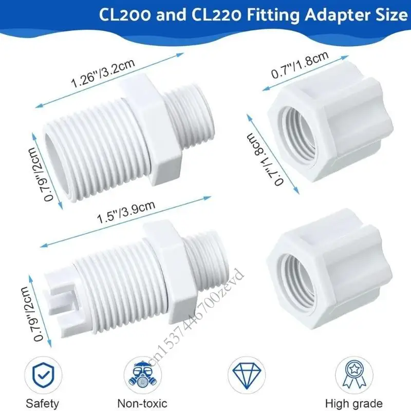 

Набор подключения хлоратора бассейна с контрольными клапанами и зажимами надежного плавного управления p9yb