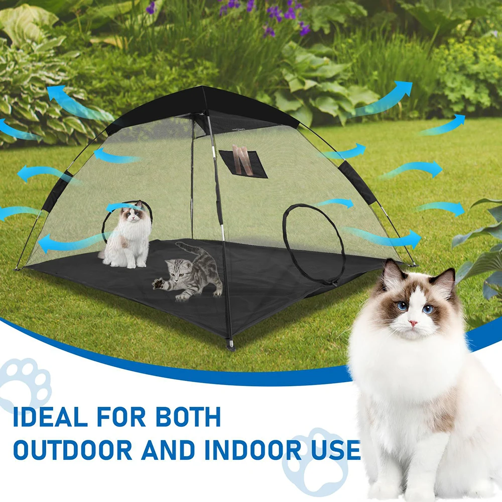 

Spacious Insect Proof Pet Tent With Reinforced Mesh Outdoor Camping Dog Cat Playhouse For Park Portable Ultralight 2.76ibs