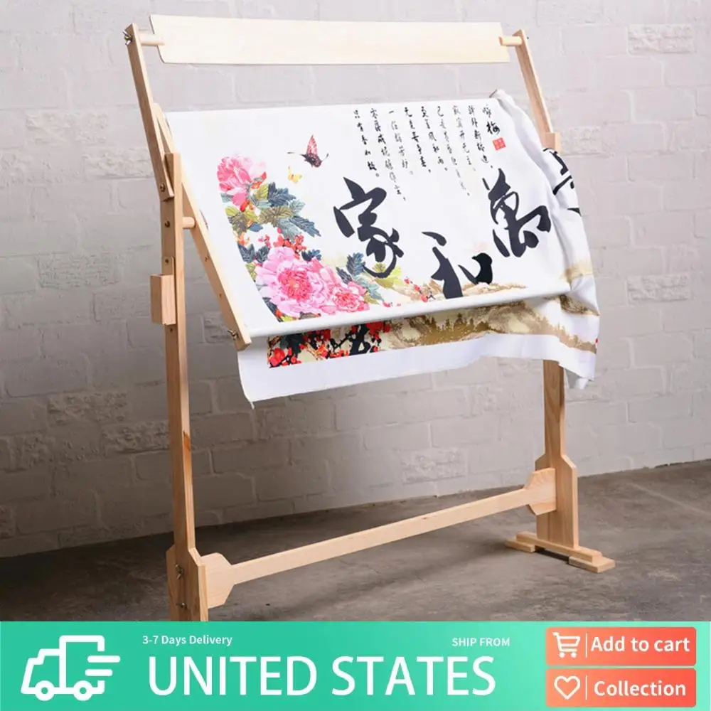 

Solid Wood Cross Stitch Frame Rack Desktop Pinus Sylvestris Embroidery Floor Stand for Needlework Sewing Handmade Tools