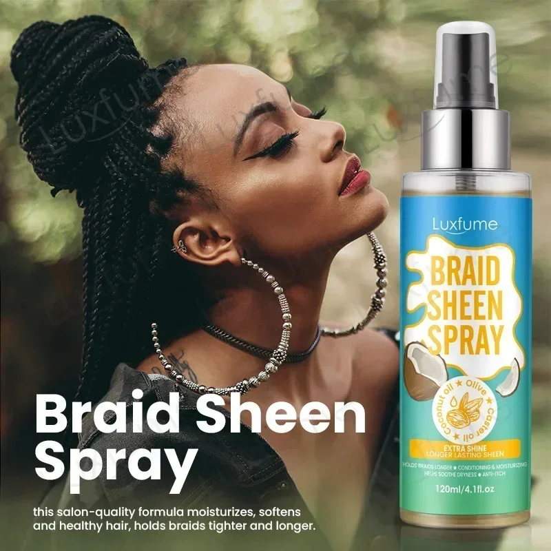 3Pc Braid Sheen Spray With Coconut Oil For Dreadlocks Care styling spray 4oz Scalp For Nourish Scalp Extra Shine Hair Care Spray