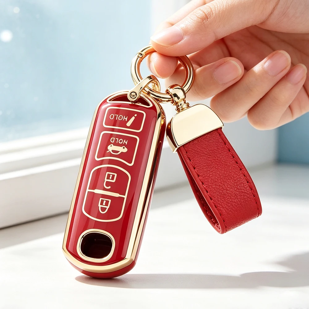 4 Buttons TPU Car Key Case Cover for Mazda Demio CX-3 CX3 CX-5 CX5 CX7 CX-9 CX8 2 3 5 6 BL BM GJ Atenza Axela Keychain