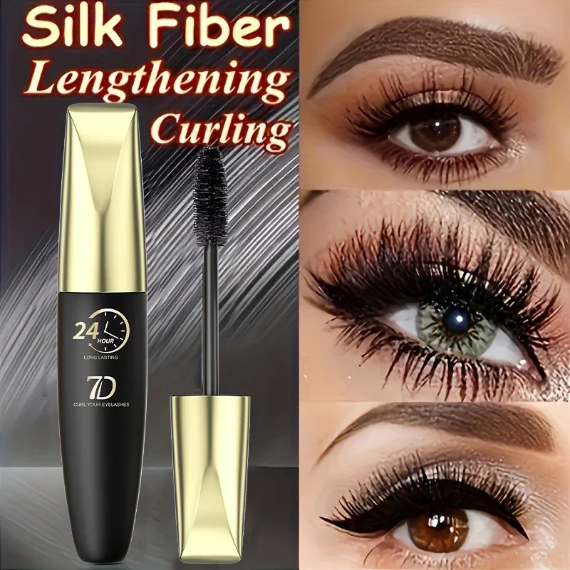 7D Waterproof Mascara Extra Volume Anti-sweat  Three-dimensional Eyelash Extension Long-wearing Mascara Naturally Curled New