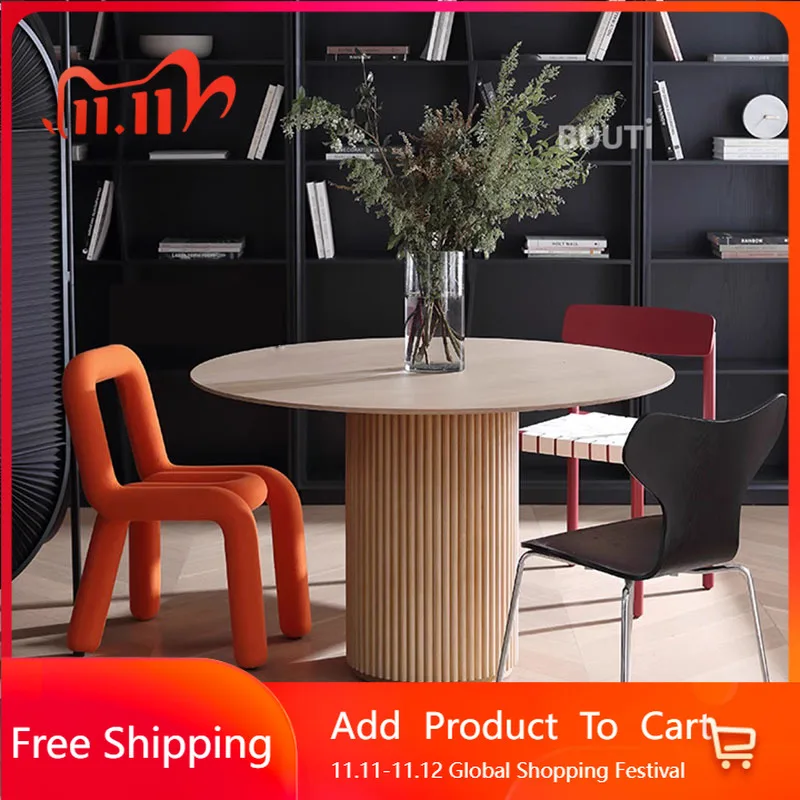 

Органайзер Современный обеденный стол Мраморный круглый современный роскошный обеденный стол Дизайнер гостиной Постмодернистский Muebles Уникальная мебель