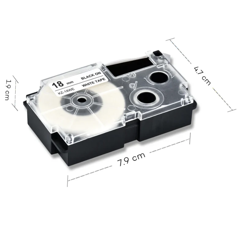 18mm Casio Label Tape XR-18GN XR18YW XR18WE XR18BU Ribbons Compatible for CASIO KL-130 KL-120 KL-430 Label Maker